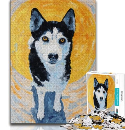 Puzzles für Erwachsene und Jugendliche, Husky, anspruchsvolles Spiel und Lernspiel für die ganze Familie zum Geburtstag, Weihnachten (75x50cm) von AADSAZA