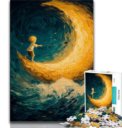 Puzzles für Erwachsene und Jugendliche, Kinder unter den Sternen, Lernspiele, Heimdekoration, Lernspiel für Geburtstag, Weihnachten (38x26cm) von AADSAZA