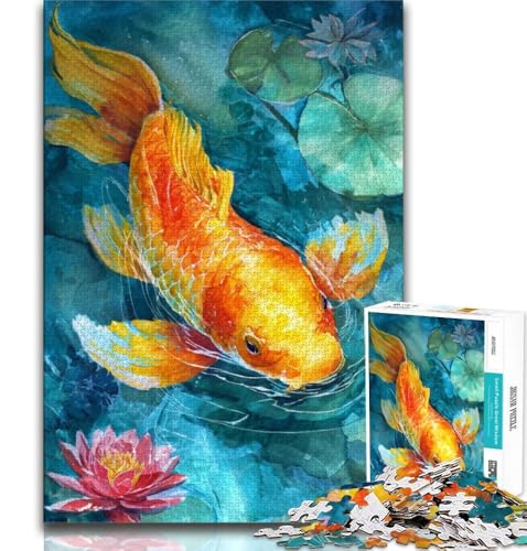 Puzzles für Erwachsene und Jugendliche, Koi, Lernspiele, Heimdekoration, Lernspiel für Geburtstag, Weihnachten (38x26cm) von AADSAZA