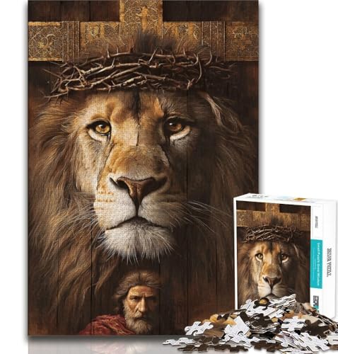 Puzzles für Erwachsene und Jugendliche, Kreuzlöwe, anspruchsvolles Spiel und Lernspiel für die ganze Familie zum Geburtstag, Weihnachten (75x50cm) von AADSAZA