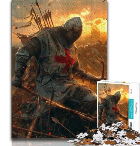 Puzzles für Erwachsene und Jugendliche, Majestätischer Ritter, Lernspiele, Heimdekoration, Lernspiel für Geburtstag, Weihnachten (75x50cm) von AADSAZA