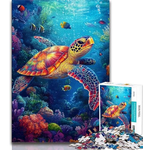 Puzzles für Erwachsene und Jugendliche, Meeresschildkröte, Lernspiele, Heimdekoration, Lernspiel für Geburtstag, Weihnachten (38x26cm) von AADSAZA