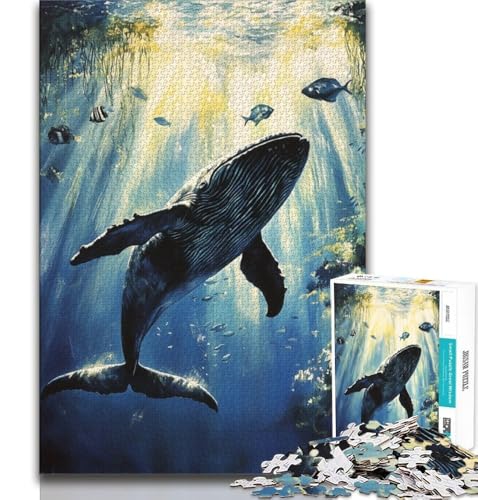 Puzzles für Erwachsene und Jugendliche, Meereswale, anspruchsvolles Spiel und Lernspiel für die ganze Familie zum Geburtstag, Weihnachten (38x26cm) von AADSAZA