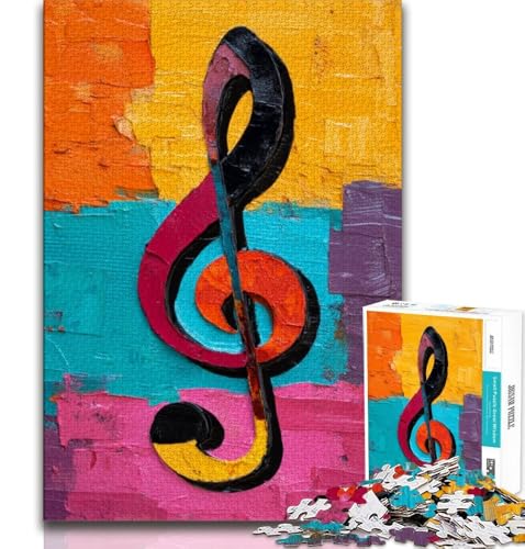 Puzzles für Erwachsene und Jugendliche, Musiksymbole, Lernspiele, Heimdekoration, Lernspiel für Geburtstag, Weihnachten (38x26cm) von AADSAZA