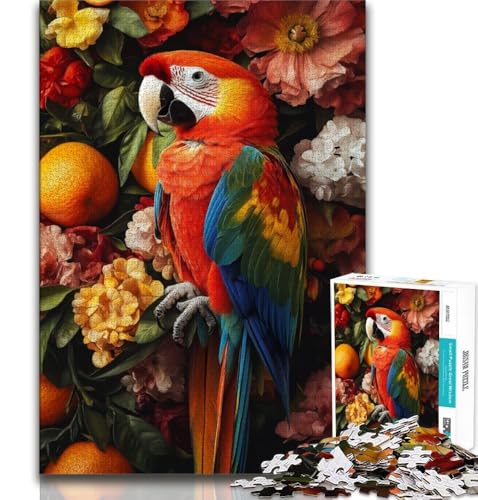 Puzzles für Erwachsene und Jugendliche, Papageienblumen, Lernspiele, Heimdekoration, Lernspiel für Geburtstag, Weihnachten (75x50cm) von AADSAZA