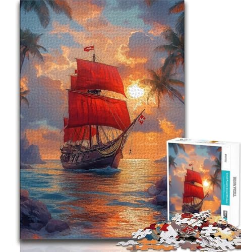 Puzzles für Erwachsene und Jugendliche, Piratenschiff, anspruchsvolles Spiel und Lernspiel für die ganze Familie zum Geburtstag, Weihnachten (38x26cm) von AADSAZA