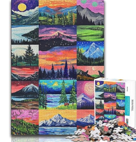 Puzzles für Erwachsene und Jugendliche, Puzzle „Aurora-Collage“, anspruchsvolles Spiel, ganze Familie (38x26cm) von AADSAZA