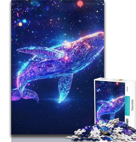 Puzzles für Erwachsene und Jugendliche, Puzzle „Weltraumwal“, anspruchsvolles Spiel, ganze Familie (38x26cm) von AADSAZA