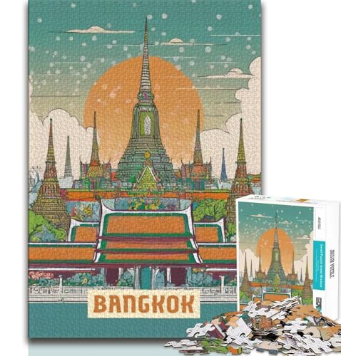 Puzzles für Erwachsene und Jugendliche, Puzzle Bangkok, anspruchsvolles Spiel, ganze Familie (38x26cm) von AADSAZA