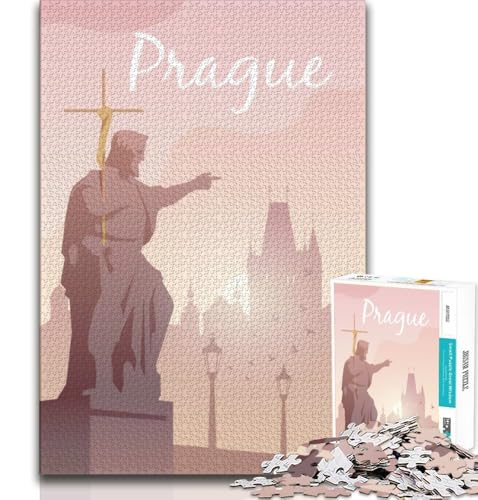 Puzzles für Erwachsene und Jugendliche, Puzzle Prag, anspruchsvolles Spiel, ganze Familie (38x26cm) von AADSAZA