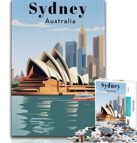 Puzzles für Erwachsene und Jugendliche, Puzzle Sydney, Australien, Reise, anspruchsvolles Spiel, ganze Familie (75x50cm) von AADSAZA