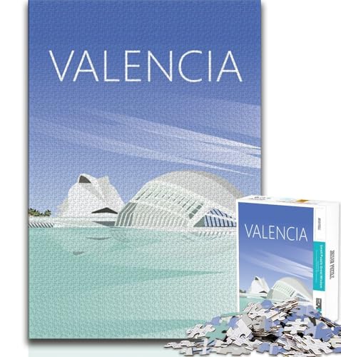 Puzzles für Erwachsene und Jugendliche, Puzzle Valencia, anspruchsvolles Spiel, ganze Familie (75x50cm) von AADSAZA