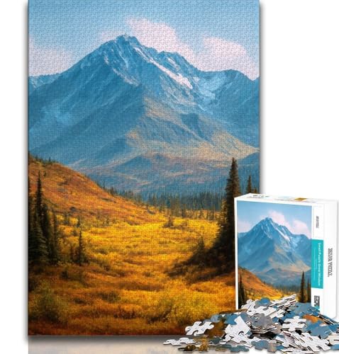 Puzzles für Erwachsene und Jugendliche, Puzzle mit Bergen und Flüssen, Landschaft, pädagogisches Spielzeug zum Stressabbau, ganze Familie (38x26cm) von AADSAZA