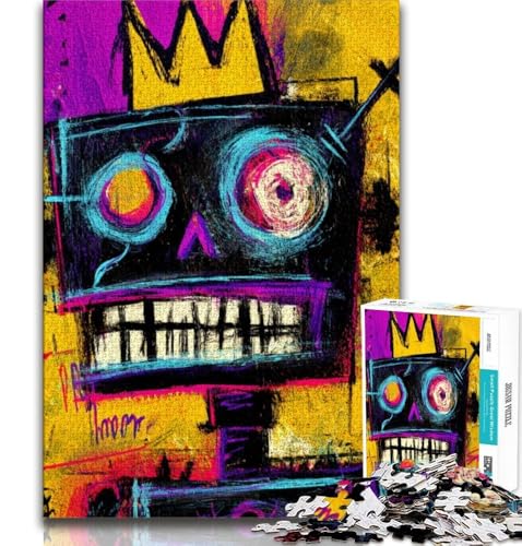 Puzzles für Erwachsene und Jugendliche, Roboter im Stil von Basquiat, anspruchsvolles Spiel und Lernspiel für die ganze Familie zum Geburtstag, Weihnachten (75x50cm) von AADSAZA
