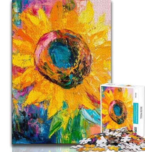 Puzzles für Erwachsene und Jugendliche, Sonnenblume, anspruchsvolles Spiel und Lernspiel für die ganze Familie zum Geburtstag, Weihnachten (38x26cm) von AADSAZA