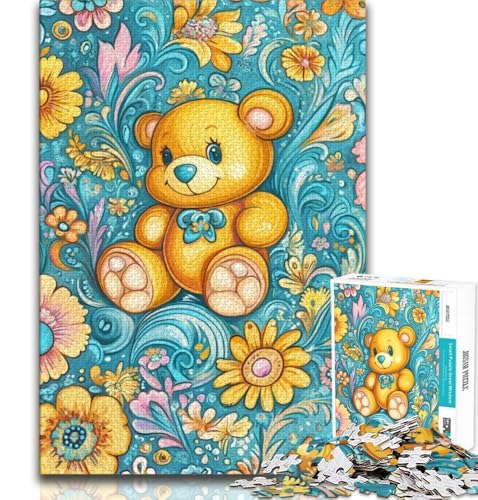 Puzzles für Erwachsene und Jugendliche, Teddybär, anspruchsvolles Spiel und Lernspiel für die ganze Familie zum Geburtstag, Weihnachten (75x50cm) von AADSAZA
