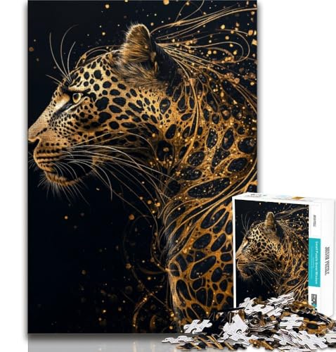 Puzzles für Erwachsene und Jugendliche, Tierleopard, Lernspiele, Heimdekoration, Lernspiel für Geburtstag, Weihnachten (75x50cm) von AADSAZA