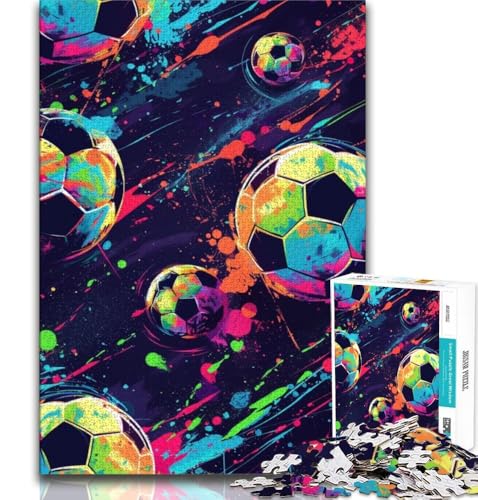 Puzzles für Erwachsene und Jugendliche, künstlerischer Fußball, anspruchsvolles Spiel und Lernspiel für die ganze Familie zum Geburtstag, Weihnachten (38x26cm) von AADSAZA