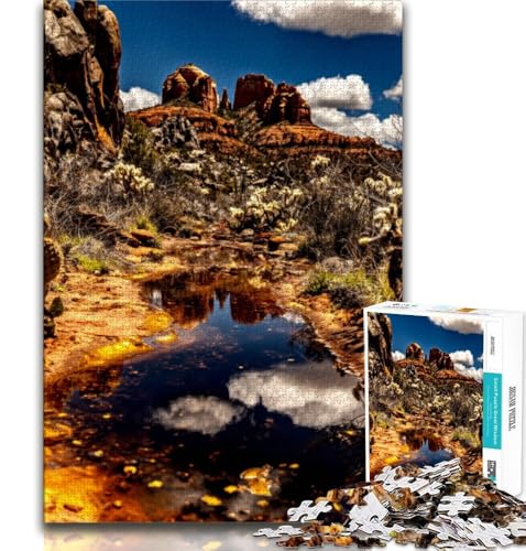 Puzzles für Erwachsene und Jugendliche, schöner Bergfluss, Lernspiele, Heimdekoration, Lernspiel für Geburtstag, Weihnachten (38x26cm) von AADSAZA