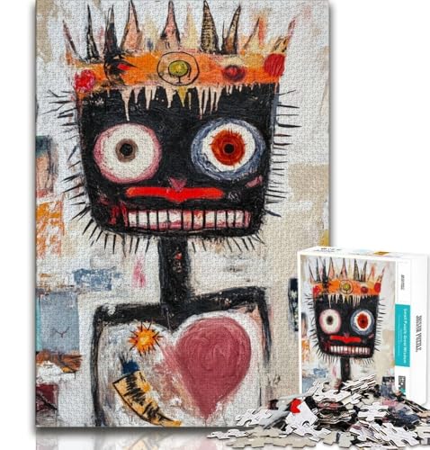 Puzzles für Erwachsene und Jugendliche im Basquiat-Stil, Lernspiele, Heimdekoration, Lernspiel für Geburtstag, Weihnachten (75x50cm) von AADSAZA