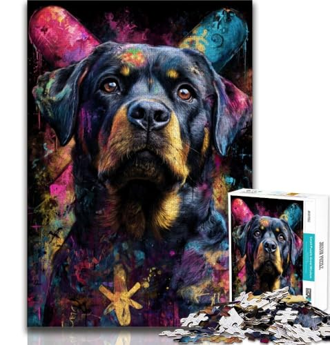 Puzzles für Erwachsene und Teenager, 1000-teiliges Puzzle, Französische Bulldogge, hilft dem Gehirn, süchtig machendes Spielzeug zu trainieren, um Geduld zu fördern, perfekte Dekoration (75x50cm) von AADSAZA