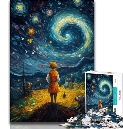 Puzzles für Erwachsene und Teenager, Puzzle „Der kleine Prinz des Nachthimmels“, Familienunterhaltungsspielzeug mit passendem Poster und Quizblatt (75x50cm) von AADSAZA