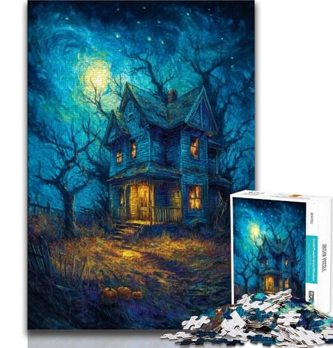Puzzles für Teenager, 1000 Teile, Halloween-Skelettlandschaft, Lernspielzeug, Familienspiele, einzigartige Geburtstags- und Geschenkideen (75x50cm) von AADSAZA