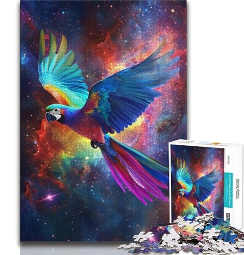 Puzzles für Teenager, 1000-teiliges Puzzle, Galaxie-Papagei, anspruchsvolles Spielspielzeug, ganze Familie (75x50cm) von AADSAZA