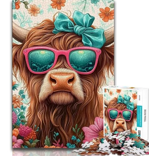Puzzles für Teenager, Yak, helfen dem Gehirn, süchtig machendes Spielzeug zu trainieren, um Geduld zu fördern, Wanddekoration (38x26cm) von AADSAZA