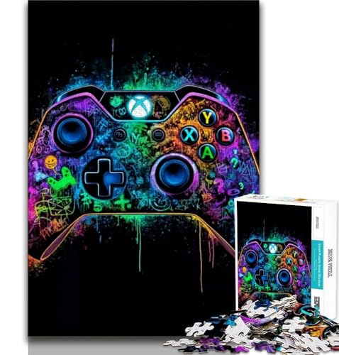 Puzzles für Teenager mit 1000 Teilen, Neon-Spiele, dekomprimierendes intellektuelles Lernspielzeug, ganze Familie (38x26cm) von AADSAZA