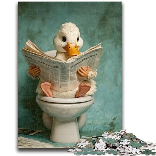 Reading Duck 1000-teiliges Puzzle für Erwachsene und Jugendliche, Quizspiel, Wanddekoration, einzigartige Geburtstags (38x26cm) von AADSAZA