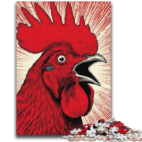 Red Cock Puzzles 2000 Teile für Erwachsene, anspruchsvolles Spiel und Familienspiel, ganze Familie (70x100cm) von AADSAZA