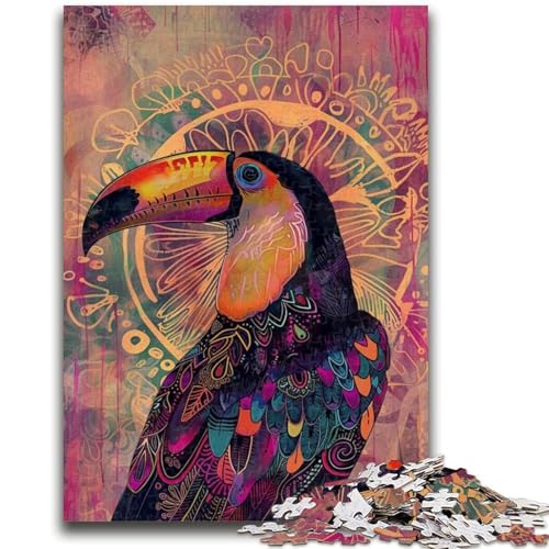 Regenwald-Papagei-Puzzles für Teenager, 1000 Teile, Familienspiel zum Stressabbau, schwierige Herausforderung, tolle Geschenke und Spielzeuge (38x26cm) von AADSAZA