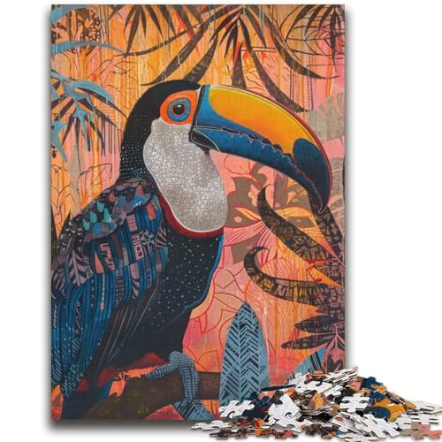 Regenwald-Papageien-Puzzles für Teenager 2000, Lernspielzeug für die ganze Familie mit passendem Poster und Quizblatt (70x100cm) von AADSAZA
