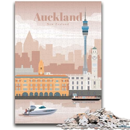 Reise nach Auckland, Puzzle mit 1000 Teilen, Geschenk für Teenager, anspruchsvolles Spiel und Familienspiel, Wanddekoration, einzigartige Geburtstags (50x75cm) von AADSAZA
