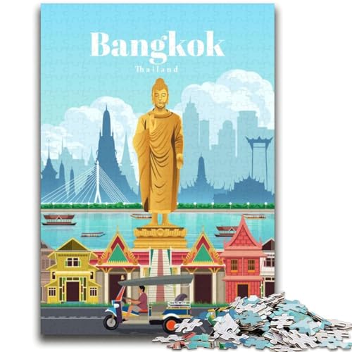 Reise-nach-Bangkok-Puzzle, 2000 Teile, für Teenager, Geschenke, anspruchsvolles Spiel und Familienspiel, Wanddekoration, einzigartige Geburtstags (70x100cm) von AADSAZA