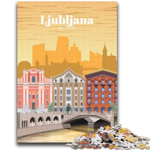 Reise nach Ljubljana, Puzzle mit 2000 Teilen, Geschenk für Teenager, anspruchsvolles Spiel und Familienspiel, Wanddekoration, einzigartige Geburtstags (70x100cm) von AADSAZA