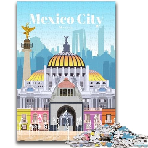 Reise nach Mexiko-Stadt, Puzzle für Teenager, 1000 Puzzles, anspruchsvolles Spiel und Familienspiel, Wanddekoration, einzigartige Geburtstags (50x75cm) von AADSAZA