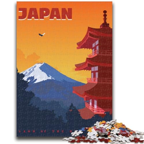 Reiseposter „Tokio, Japan“, Puzzle für Erwachsene, 1000 Teile, Denkspiel, Wanddekoration, einzigartige Geburtstags (38x26cm) von AADSAZA