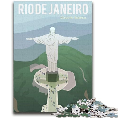 Rio De Janeiro 2000-teiliges Puzzle für Erwachsene und Jugendliche, Quizspiel, Wanddekoration, einzigartige Geburtstags (70x100cm) von AADSAZA