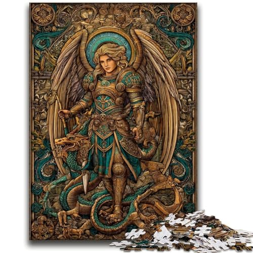 Ritter-Puzzles für Erwachsene 1000, Lernspielzeug, Familienspiele mit passendem Poster und Quizblatt (38x26cm) von AADSAZA