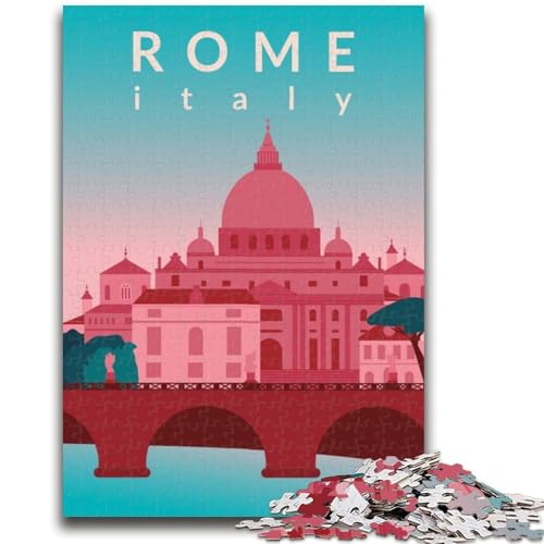 Rom-Puzzle für Erwachsene, 1000 Teile, anspruchsvolles Spiel und Familienspiel, ganze Familie (50x75cm) von AADSAZA