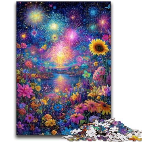 Rosen- und Sonnenblumen-Puzzles für Erwachsene und Teenager, Puzzle, hilft dem Gehirn, süchtig machendes Spielzeug zu trainieren, um Geduld zu fördern, geeignet für Paare (50x75cm) von AADSAZA