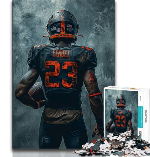 Rugby-Spieler-Puzzle, 1000 Teile, als Geschenk für Teenager, Lernspiele, Heimdekoration, als Geschenk für die ganze Familie (38x26cm) von AADSAZA