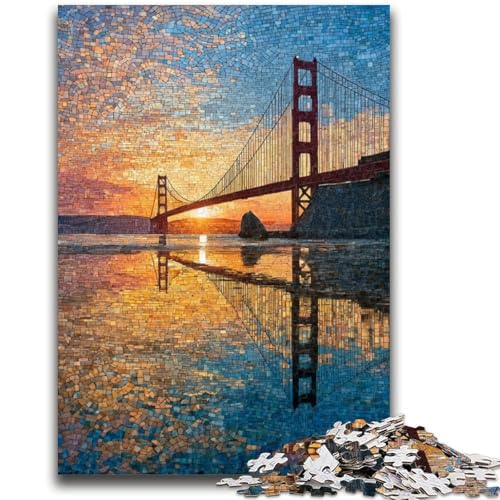 San Francisco Bridge Puzzle für Teenager, 1000 Teile, Lernspiele, Heimdekoration, geeignet als Schreibtischdekoration (38x26cm) von AADSAZA
