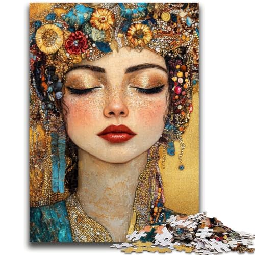Schlafende Frau, Puzzle für Teenager, 1000 Teile, hilft dem Gehirn, süchtig machendes Spielzeug zu trainieren, um Geduld zu fördern, EIN Kunstwerk (38x26cm) von AADSAZA