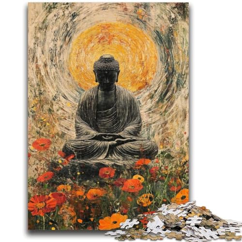 Schlafender Buddha Art Puzzle für Teenager, 1000 Teile, anspruchsvolles Spielgeschenk, ganze Familie (38x26cm) von AADSAZA
