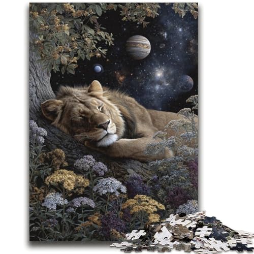 Schlafender Löwe, Puzzle für Erwachsene und Teenager, Puzzle, Spielzeug, Lernspiele, Stressabbau, tolle Geschenke und Spielzeuge (70x100cm) von AADSAZA