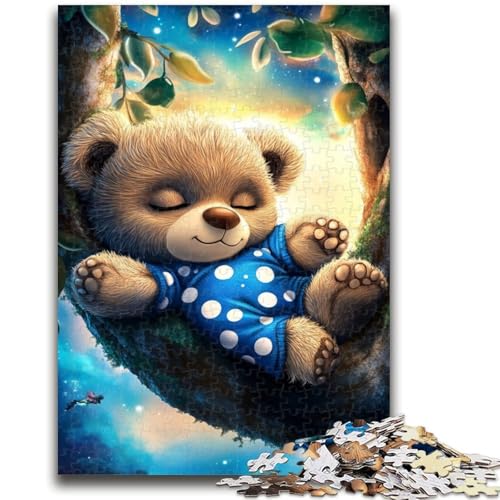 Schlafender Teddybär, Puzzle 1000 Teile, für Teenager, Geschenke, Spielzeug, Lernspiele, Stressabbau, tolle Geschenke und Spielzeuge (50x75cm) von AADSAZA