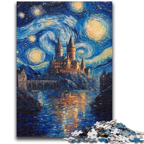Schloss unter den Sternen, Puzzle für Teenager, 1000 Teile, hilft dem Gehirn, süchtig machendes Spielzeug zu trainieren, um Geduld zu fördern, EIN Kunstwerk (50x75cm) von AADSAZA